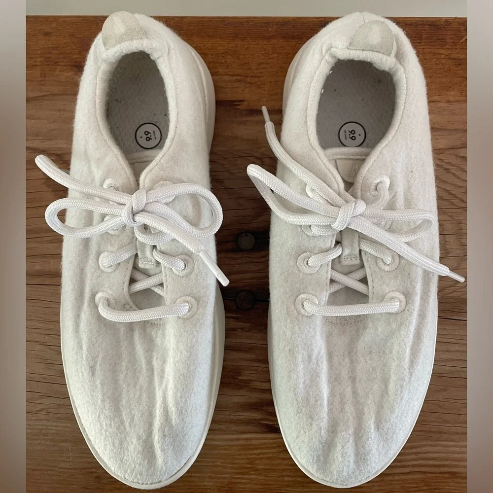 Allbirds Ivory Merino Wool Runners Womens Athletic Sneakers Shoes Running Sz 10
